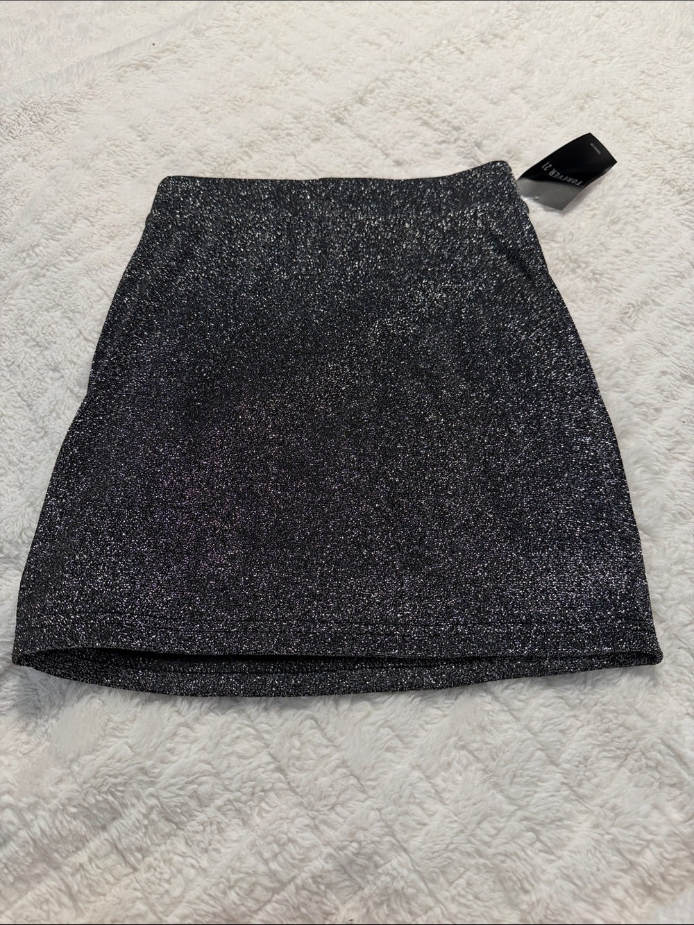 Forever 21 Glitter Mini Skirt - Black